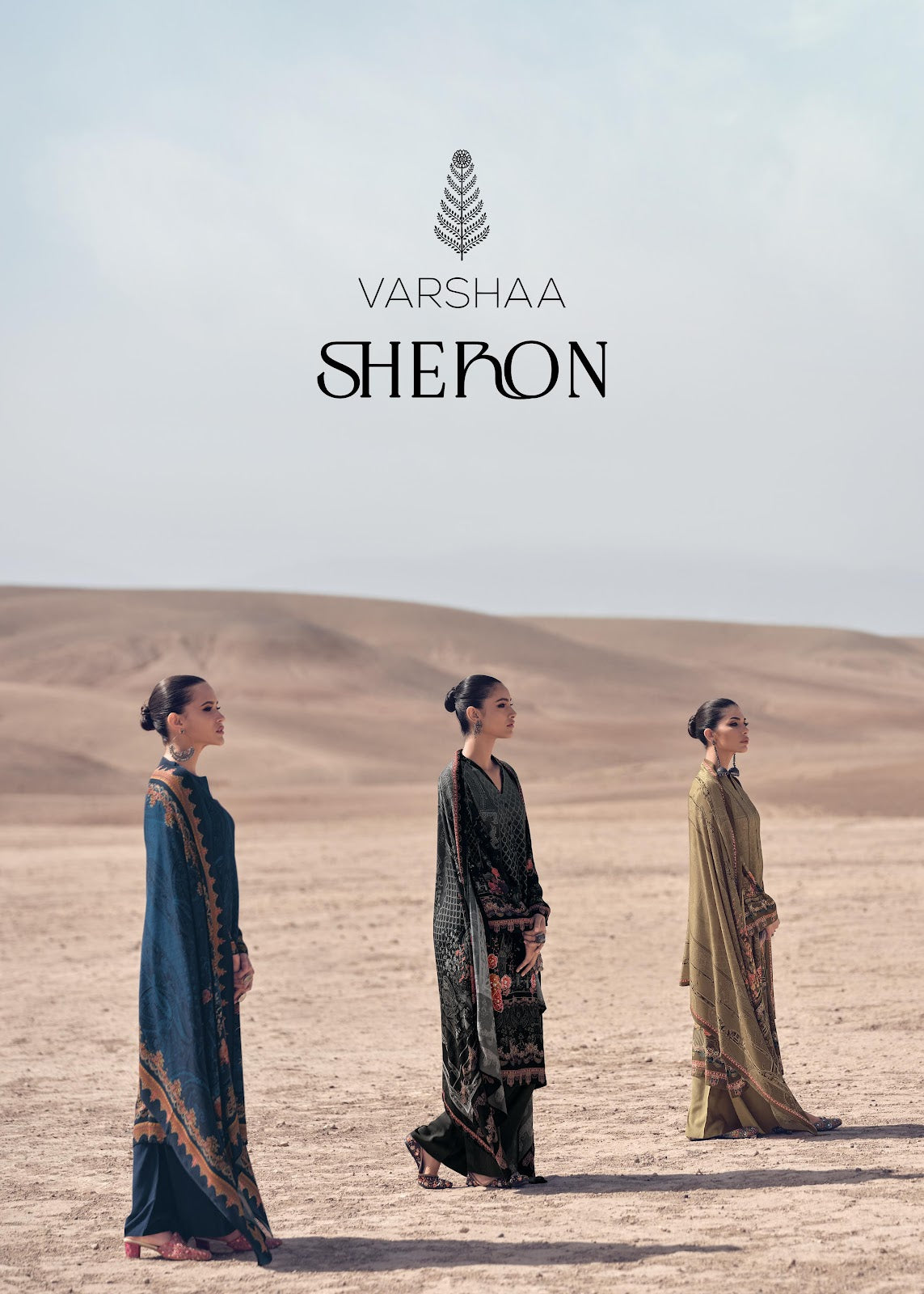 Sheron Varshaa Crape Plazzo Style Suits Manufacturer Ahmedabad