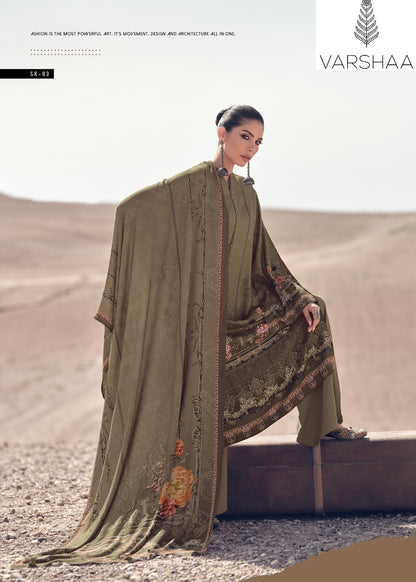 Sheron Varshaa Crape Plazzo Style Suits Manufacturer Ahmedabad
