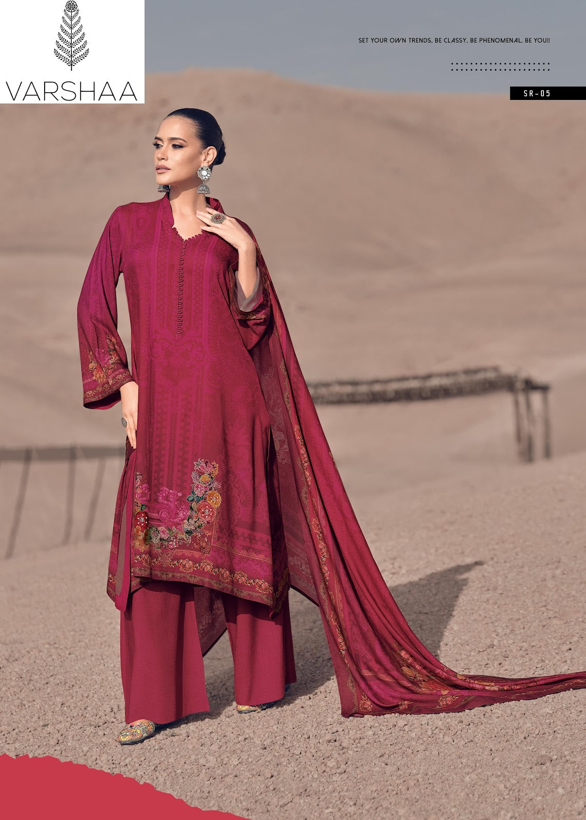 Sheron Varshaa Crape Plazzo Style Suits Manufacturer Ahmedabad
