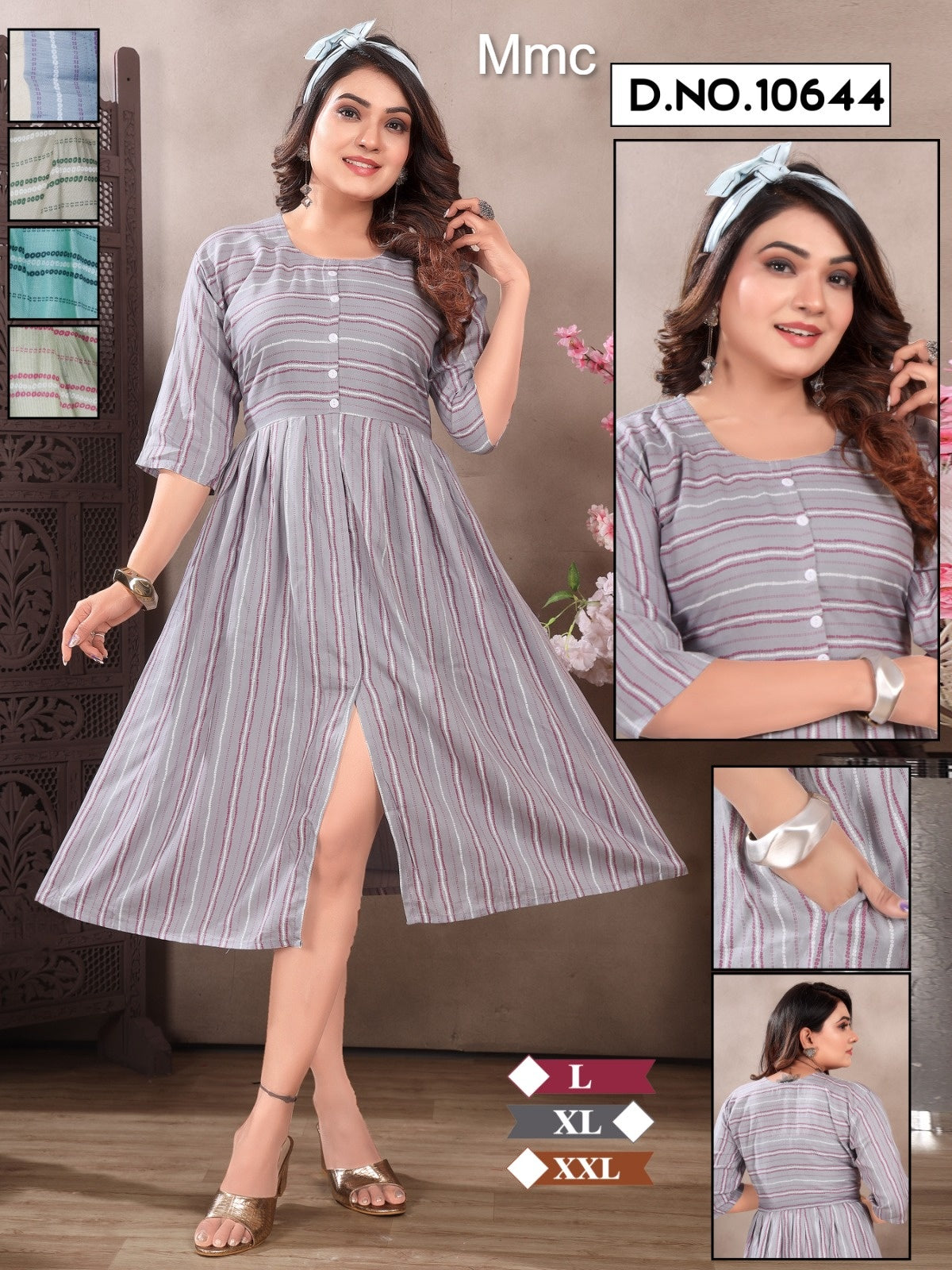 Sherwani Style Mmc Reyon Kurti With Pocket Exporter India