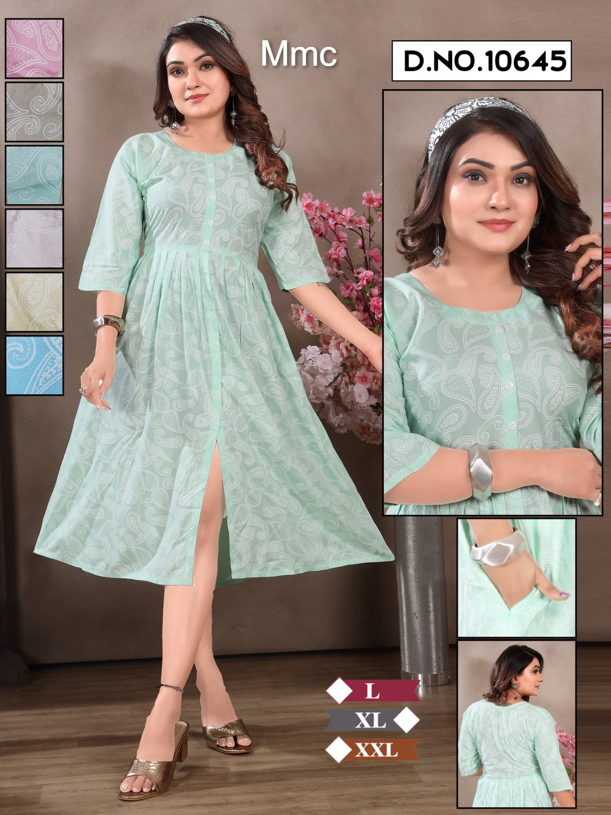 Sherwani Style Mmc Reyon Kurti With Pocket Exporter India