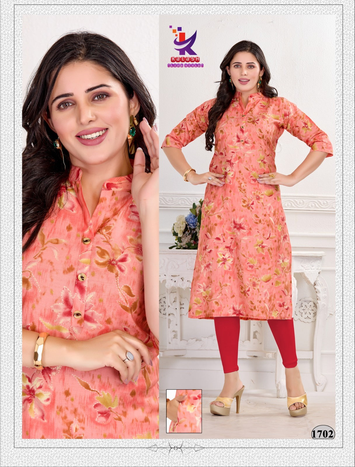 Shes Fashion 2 Mlm Kalash Lifestyle Muslin Kurti With Pocket Supplier Gujarat