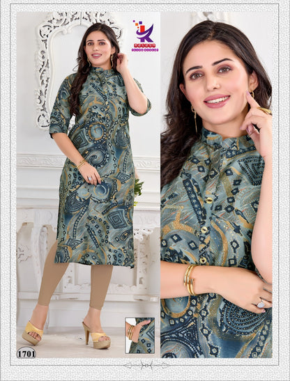 Shes Fashion 2 Mlm Kalash Lifestyle Muslin Kurti With Pocket Supplier Gujarat