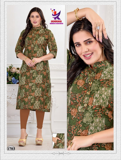 Shes Fashion 2 Mlm Kalash Lifestyle Muslin Kurti With Pocket Supplier Gujarat