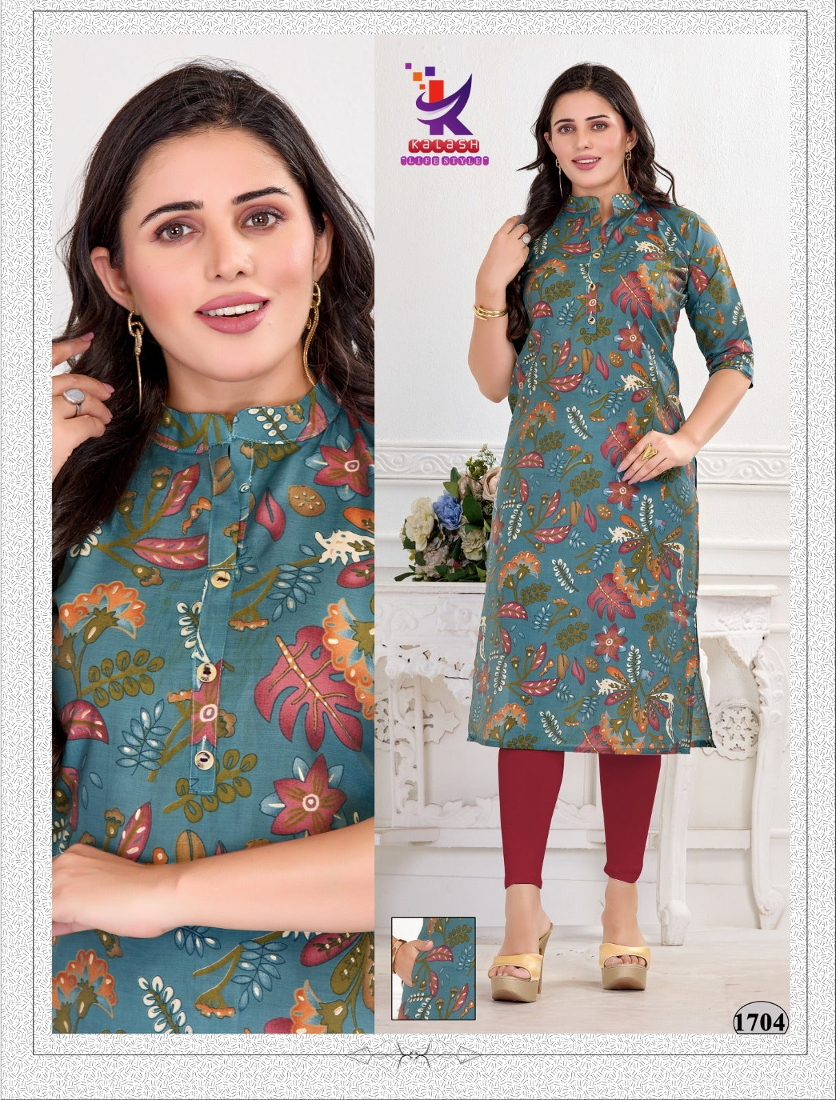 Shes Fashion 2 Mlm Kalash Lifestyle Muslin Kurti With Pocket Supplier Gujarat