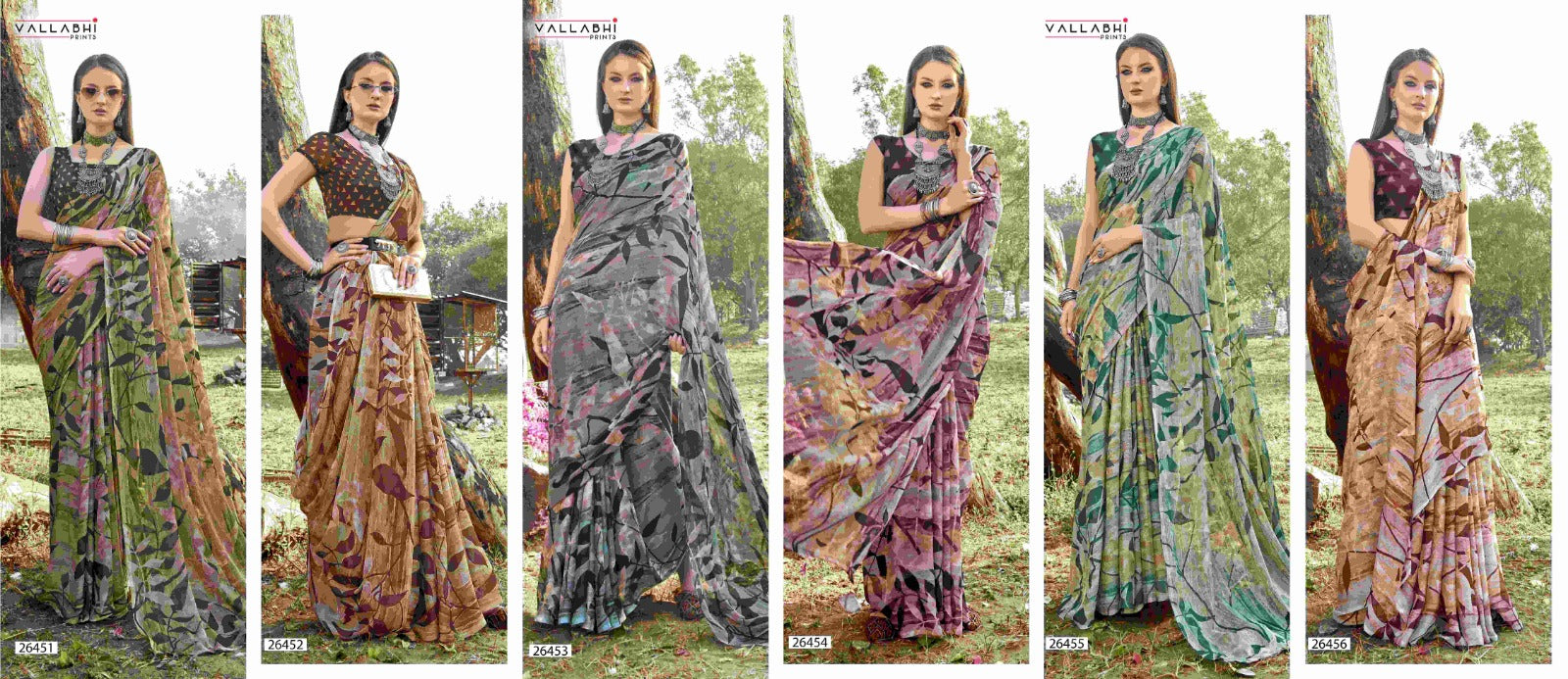 Shesha Vol 2 Vallabhi Prints Georgette Sarees Manufacturer