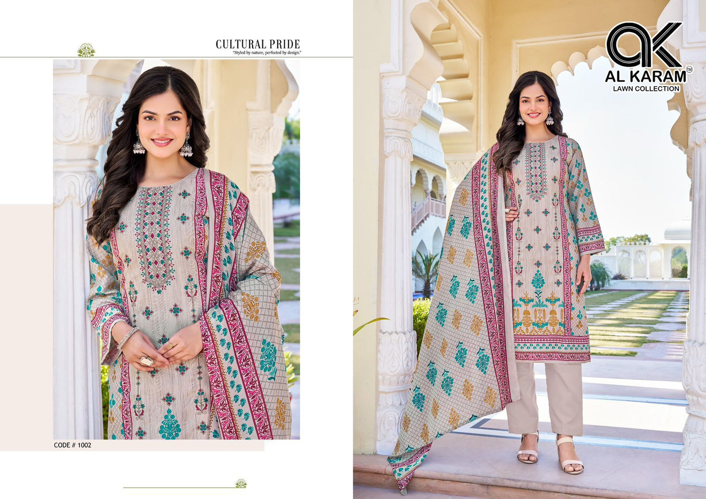 Shezlin Al Karam Cotton Reyon Karachi Salwar Suits Wholesaler