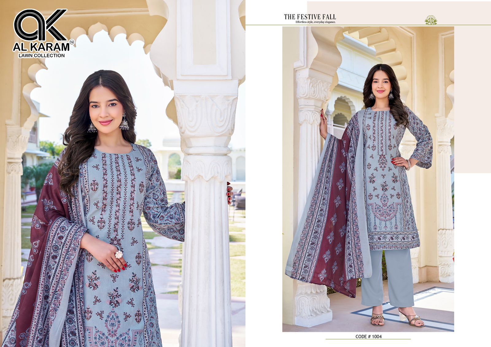 Shezlin Al Karam Cotton Reyon Karachi Salwar Suits Wholesaler