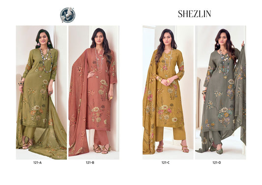 Shezlin Vivek Pure Muslin Plazzo Style Suits Manufacturer Ahmedabad