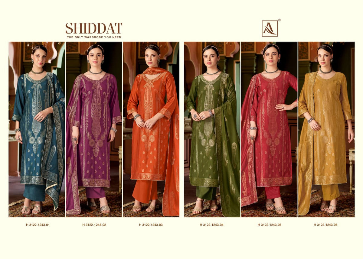 Shiddat Alok Viscose Pashmina Suits Wholesaler