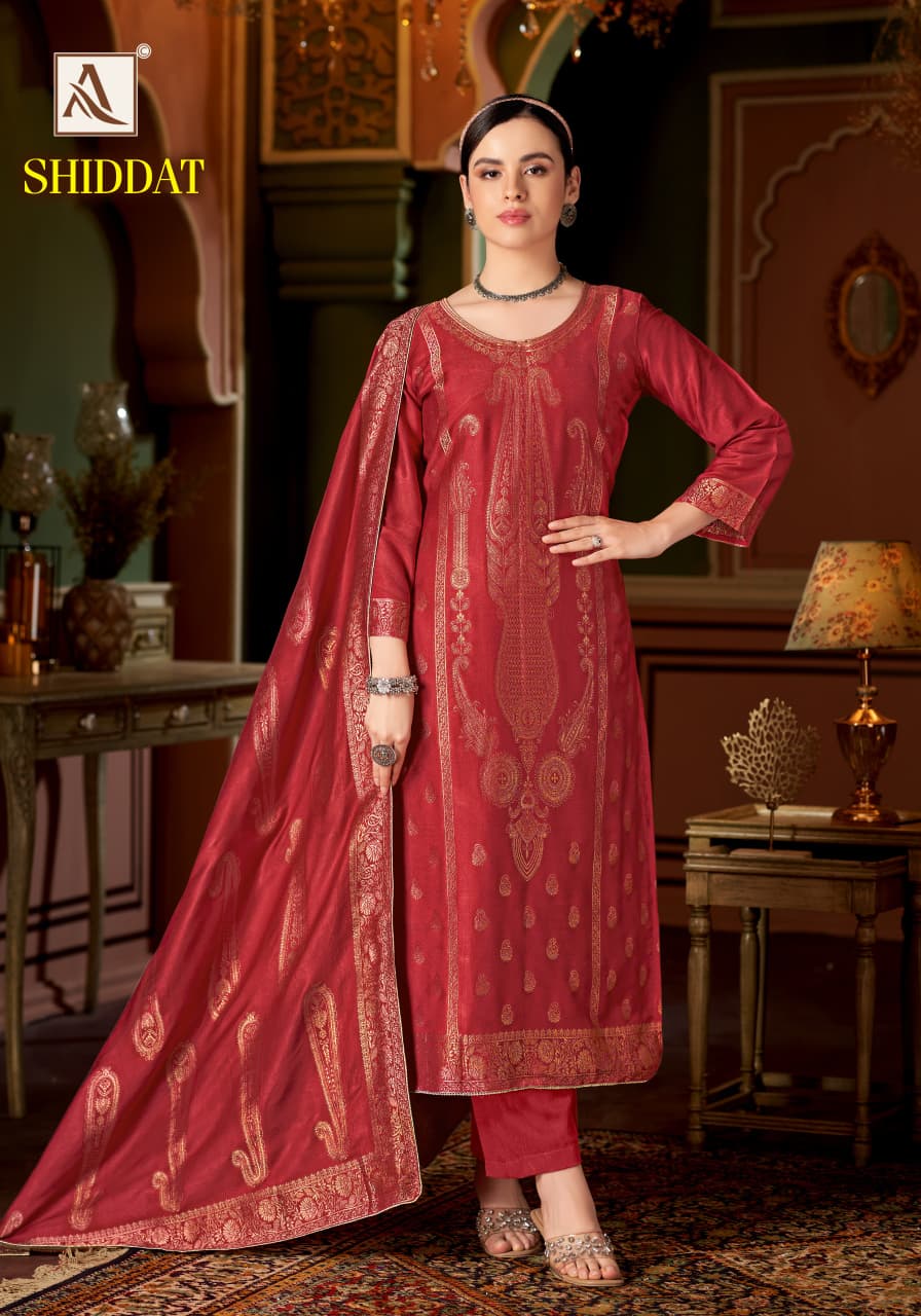 Shiddat Alok Viscose Pashmina Suits Wholesaler