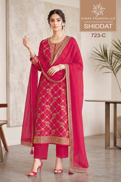 Shiddat Vinay Fashion Llp Dola Silk Pant Style Suits Supplier Gujarat