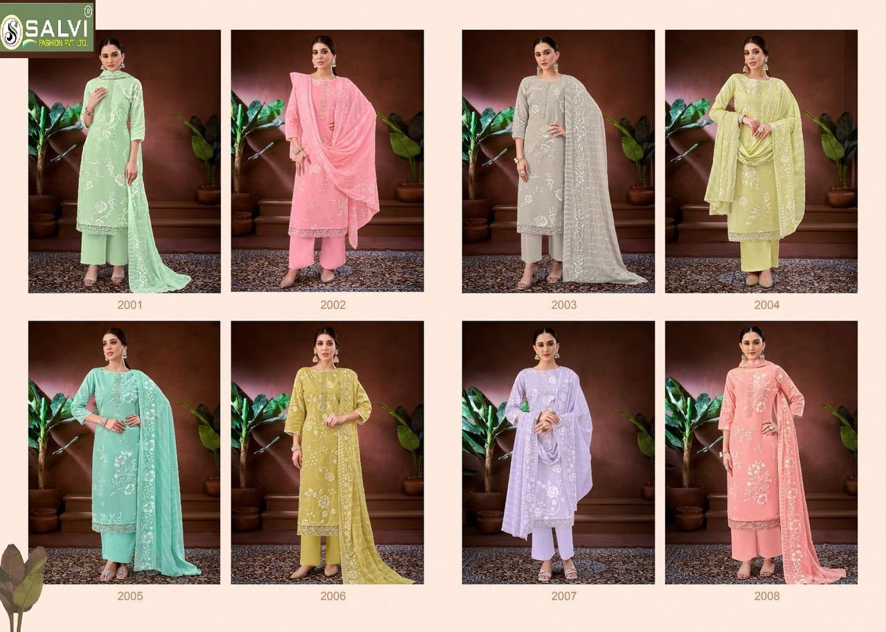 Shiddat Vol 2 Salvi Fashion Pure Lawn Pant Style Suits Wholesale