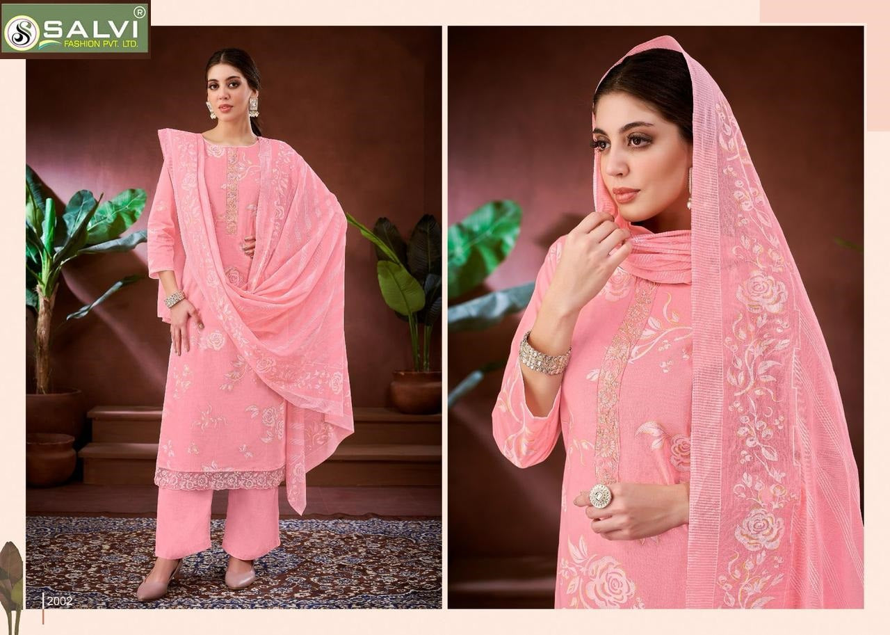 Shiddat Vol 2 Salvi Fashion Pure Lawn Pant Style Suits Wholesale