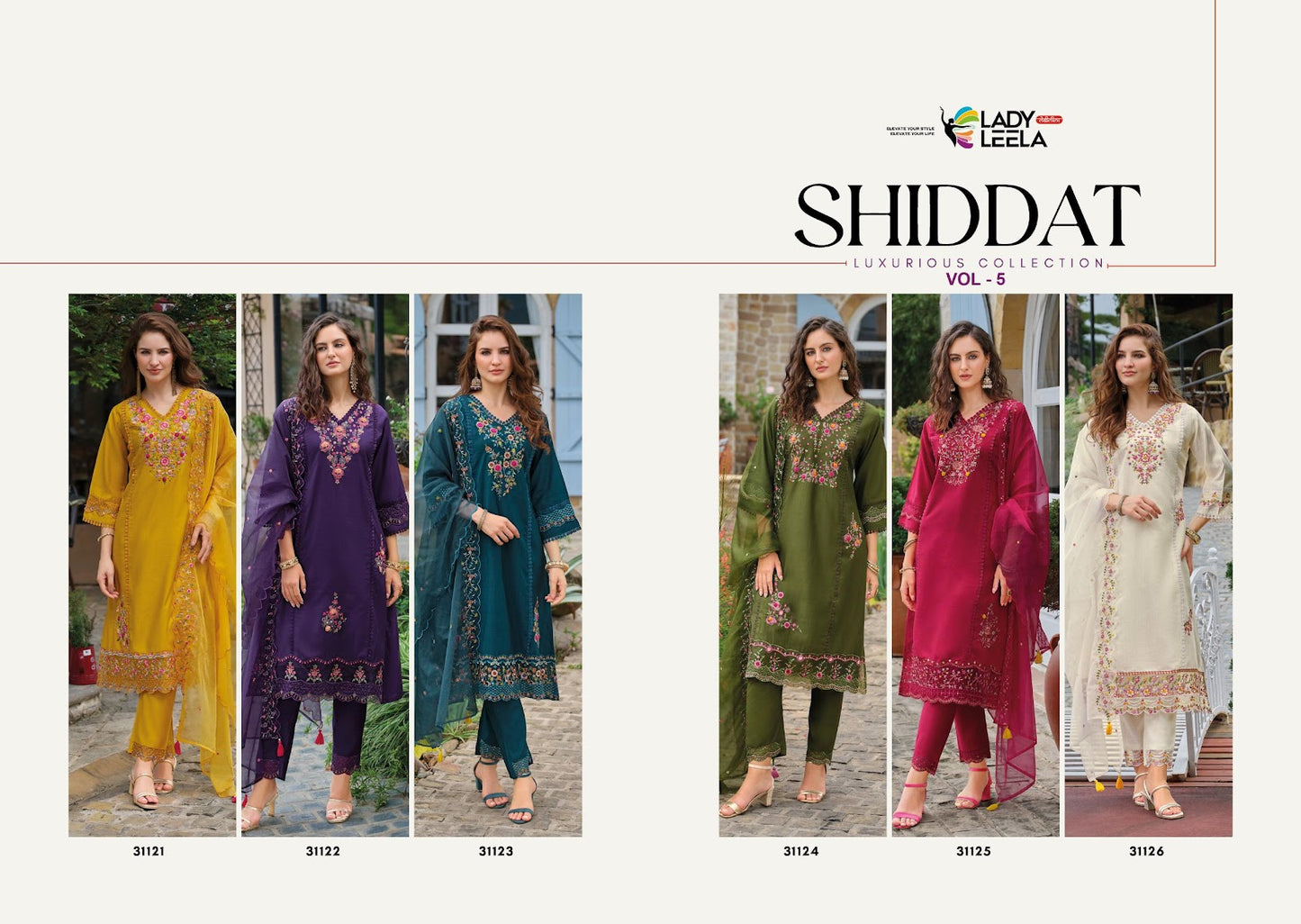 Shiddat Vol 5 Ladyleela Viscose Readymade Pant Style Suits Exporter