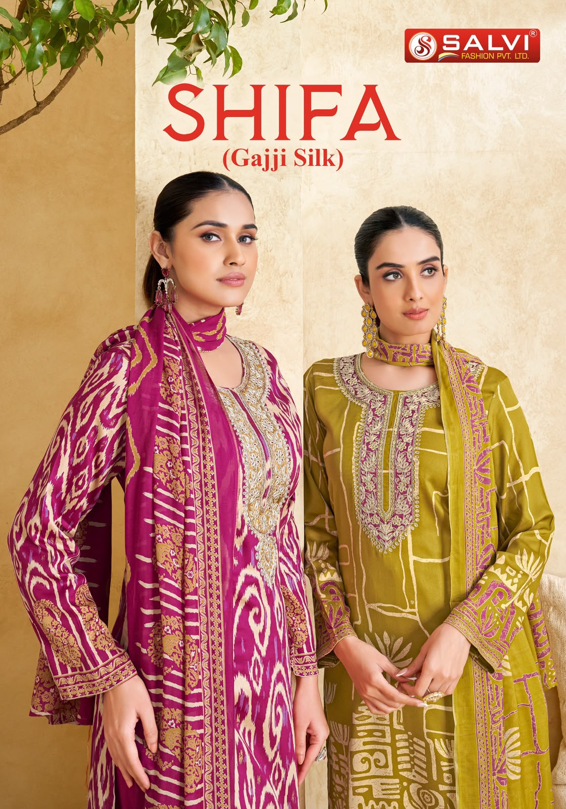 Shifa Salvi Fashion Gajji Silk Pant Style Suits Exporter Ahmedabad