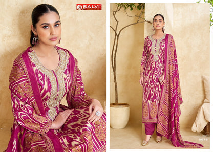 Shifa Salvi Fashion Gajji Silk Pant Style Suits Exporter Ahmedabad