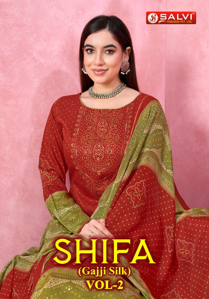 Shifa Vol 2 Salvi Fashion Gajji Silk Pant Style Suits Manufacturer
