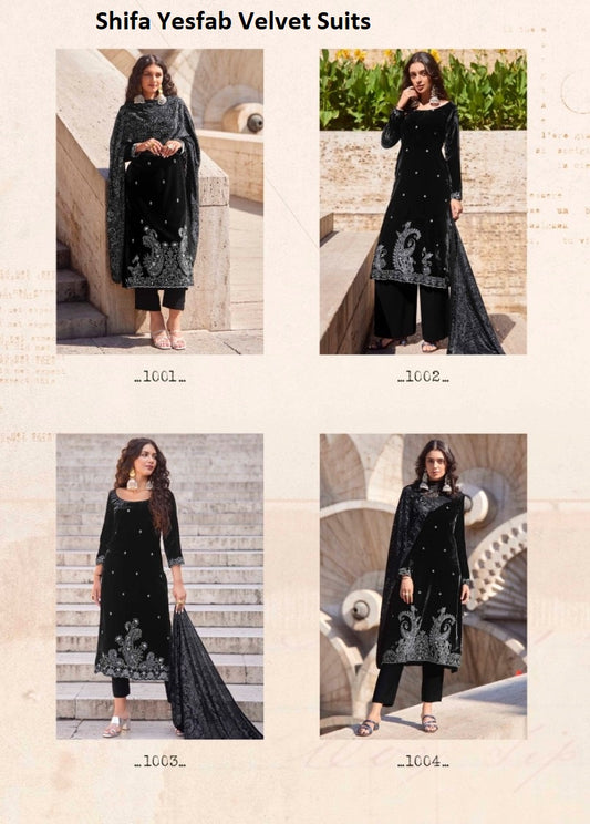 Shifa Yesfab Velvet Suits Supplier