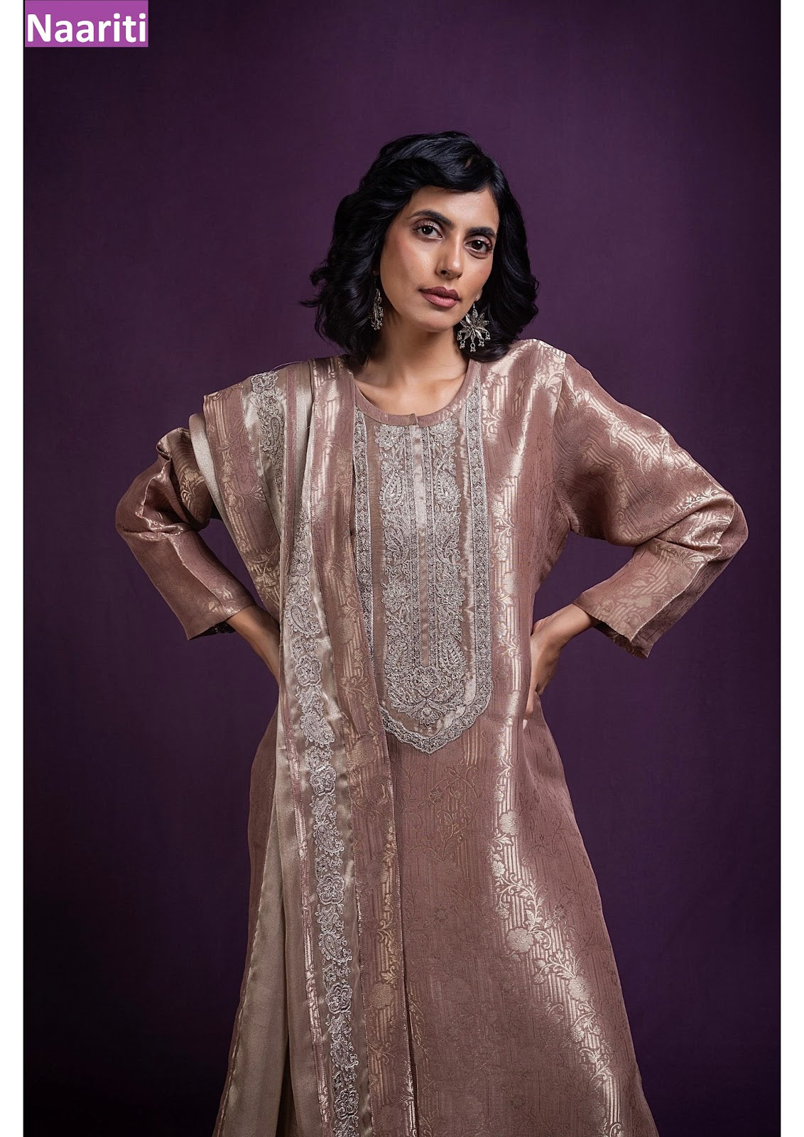 Shifaa 190 Naariti Silk Jacquard Pant Style Suits Wholesale Rate