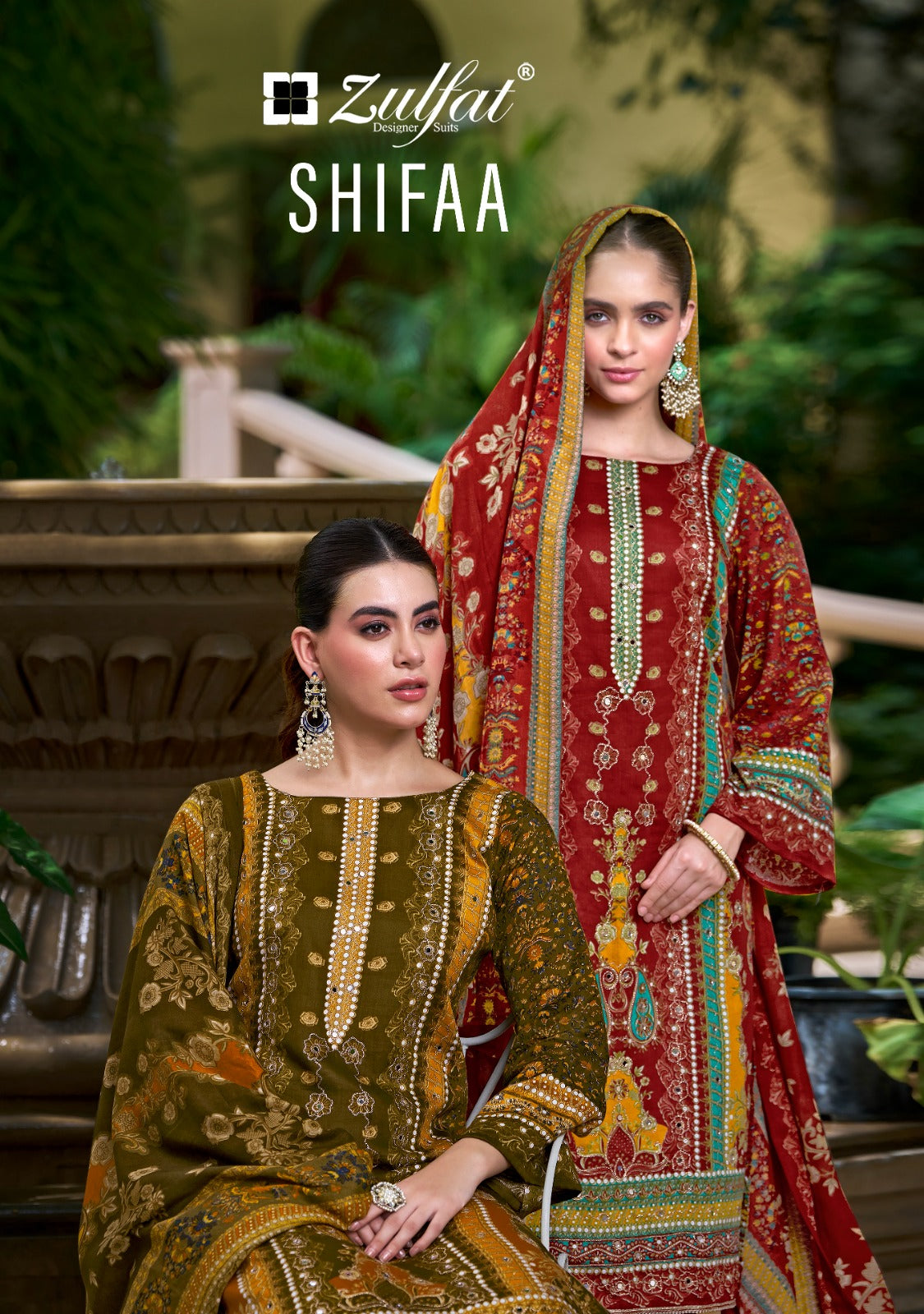 Shifaa Zulfat Designer Viscose Rayon Karachi Salwar Suits Manufacturer India