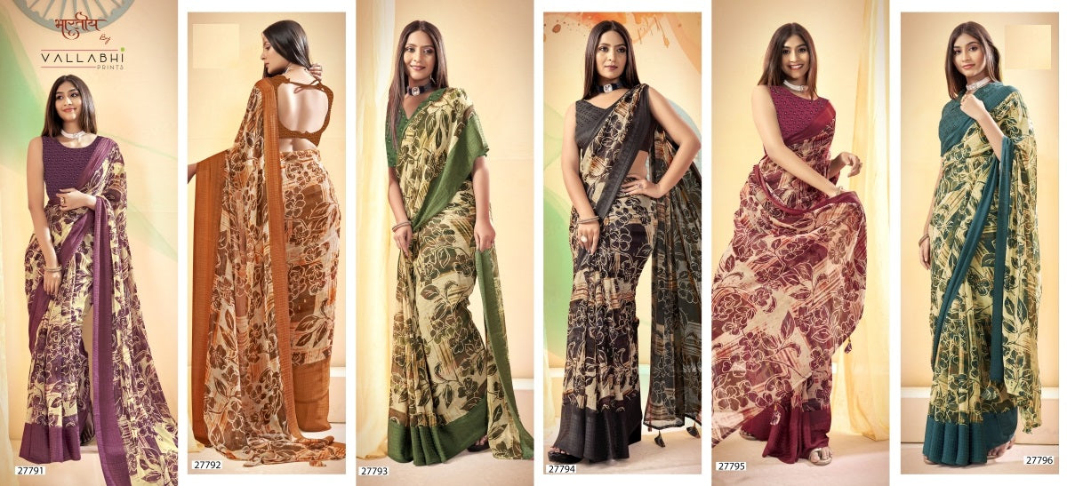 Shifu Vol 10 Vallabhi Prints Georgette Sarees Supplier India