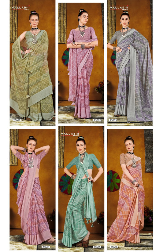 Shifu Vol 7 Vallabhi Prints Georgette Sarees Wholesale