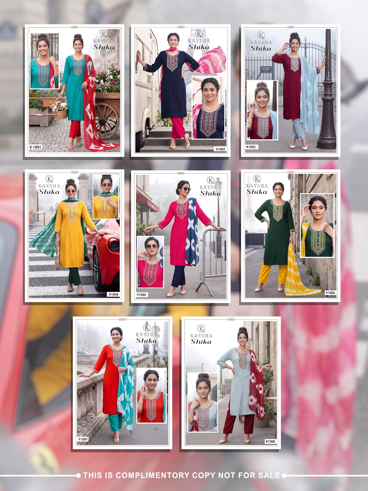 Shika Vol 1 Kysa Reyon Readymade Pant Style Suits Exporter Gujarat