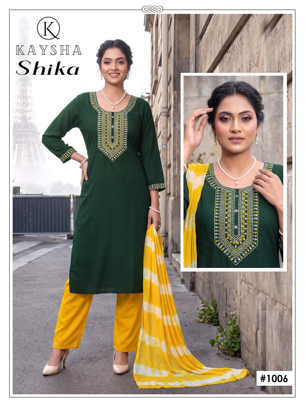 Shika Vol 1 Kysa Reyon Readymade Pant Style Suits Exporter Gujarat