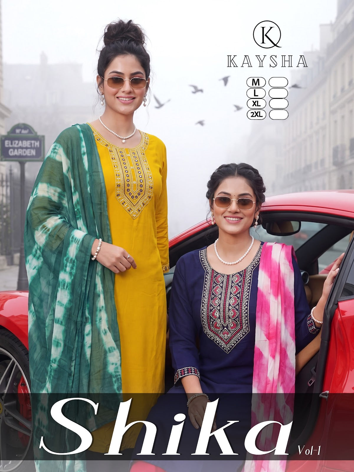 Shika Vol 1 Kysa Reyon Readymade Pant Style Suits Exporter Gujarat