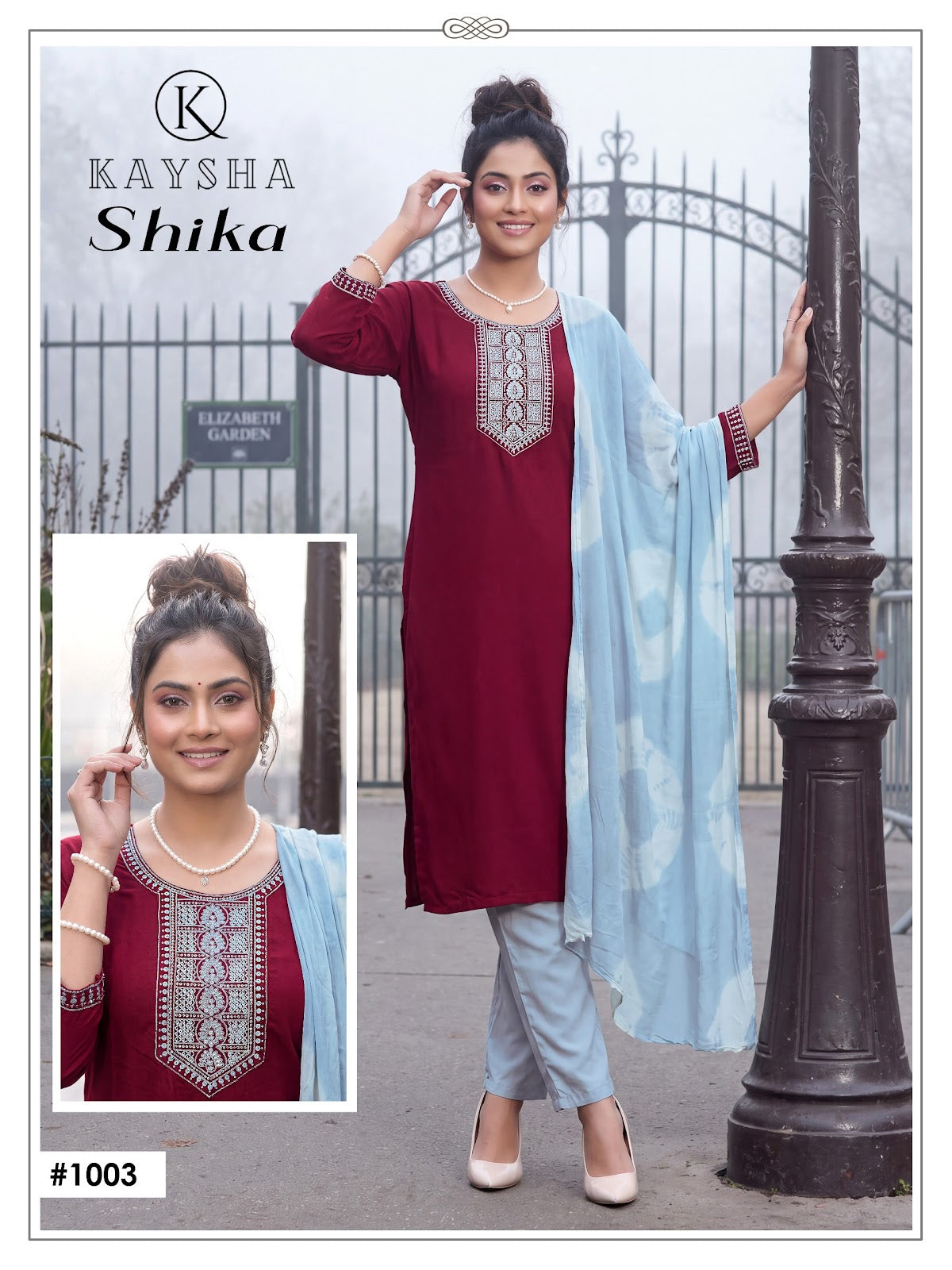 Shika Vol 1 Kysa Reyon Readymade Pant Style Suits Exporter Gujarat