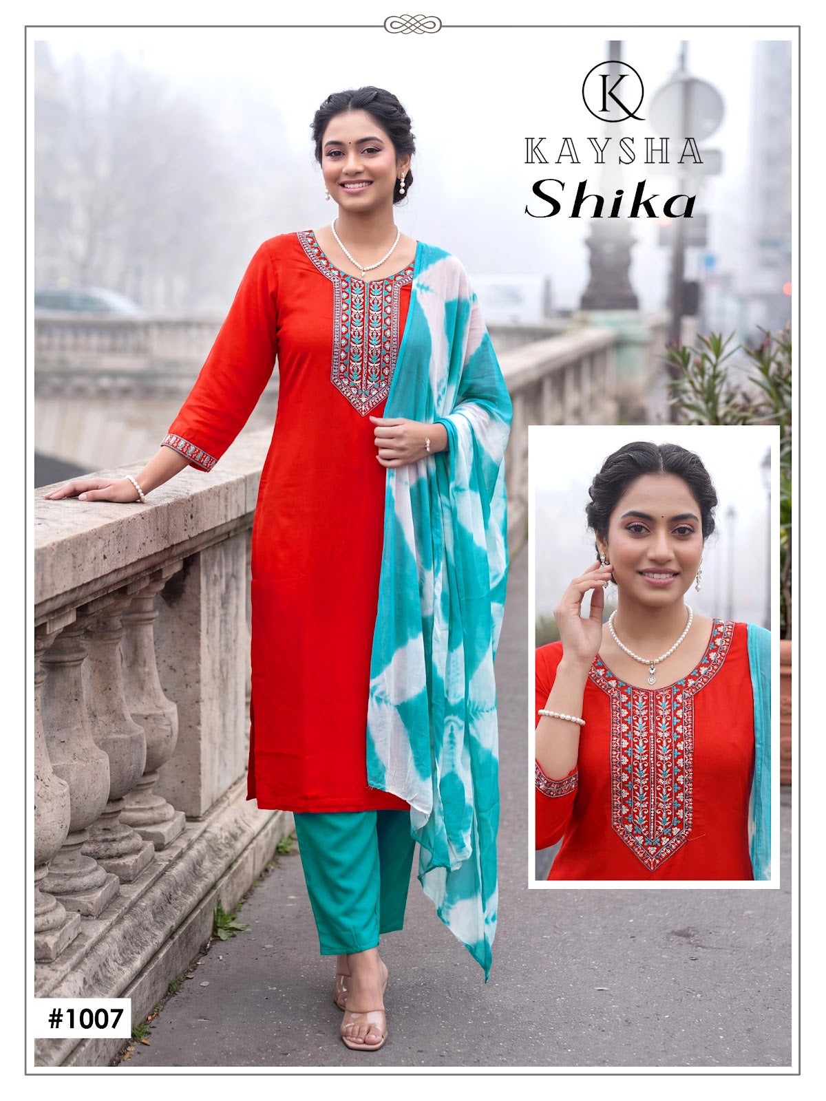 Shika Vol 1 Kysa Reyon Readymade Pant Style Suits Exporter Gujarat
