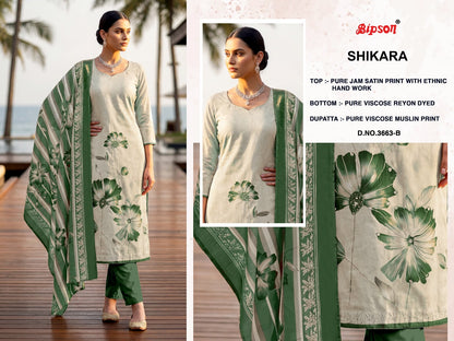 Shikara 3663 Bipson Prints Jam Satin Pant Style Suits Manufacturer