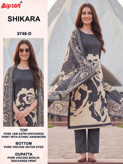 Shikara 3746 Bipson Prints Jam Satin Pant Style Suits Wholesale Price