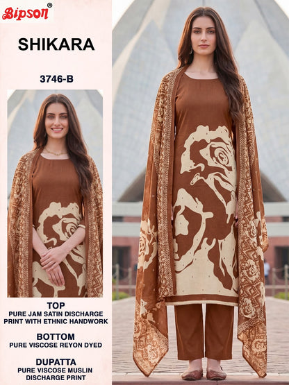 Shikara 3746 Bipson Prints Jam Satin Pant Style Suits Wholesale Price