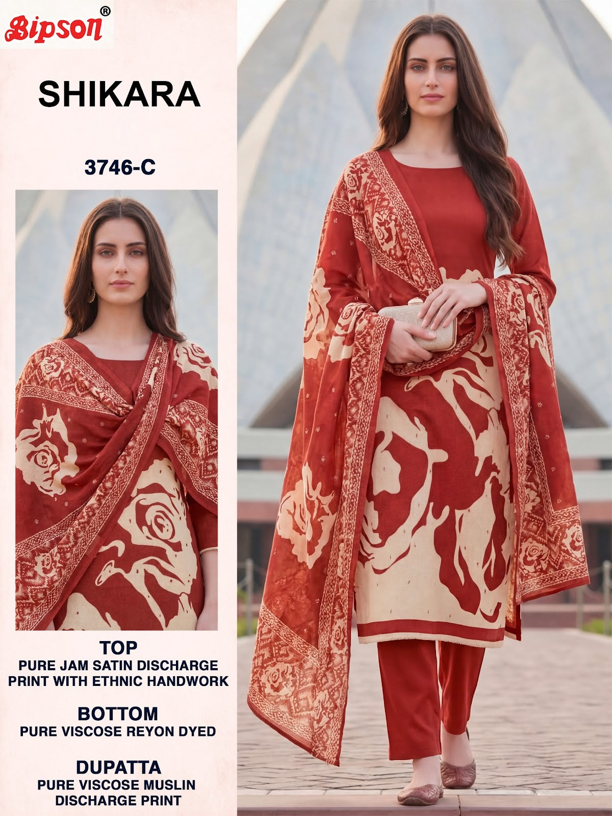 Shikara 3746 Bipson Prints Jam Satin Pant Style Suits Wholesale Price