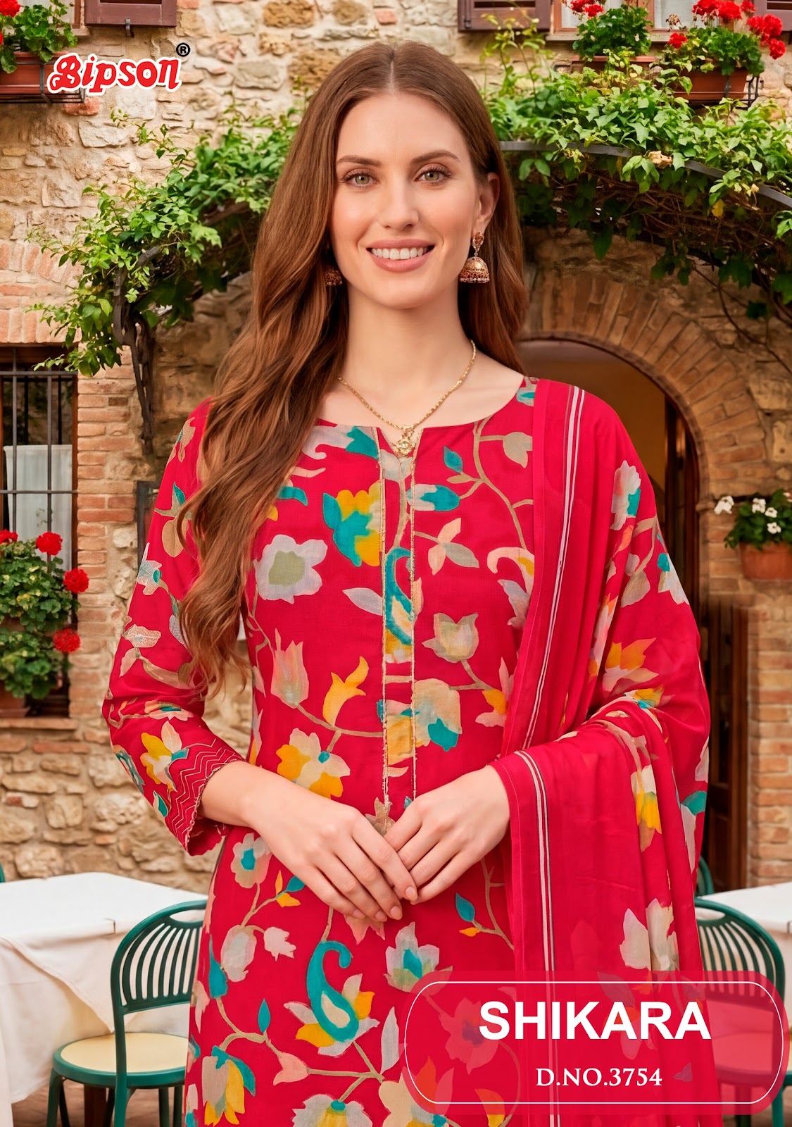 Shikara 3754 Bipson Prints Jam Satin Pant Style Suits Manufacturer