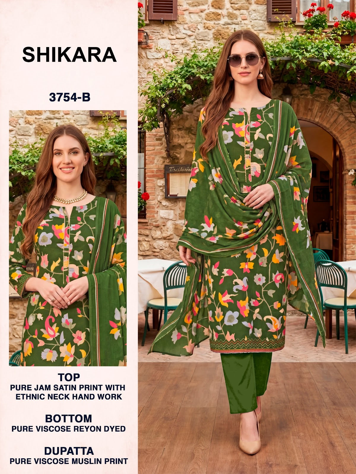 Shikara 3754 Bipson Prints Jam Satin Pant Style Suits Manufacturer