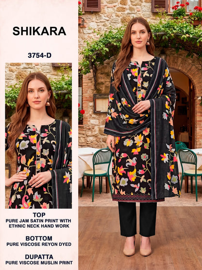 Shikara 3754 Bipson Prints Jam Satin Pant Style Suits Manufacturer