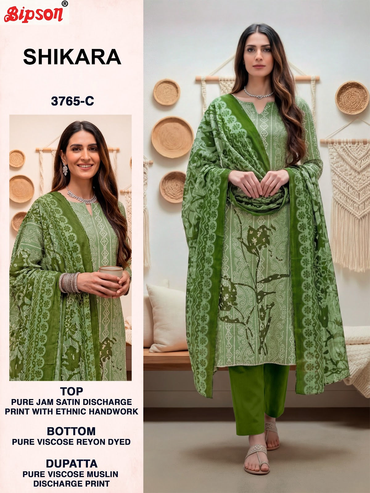 Shikara 3765 Bipson Prints Jam Satin Pant Style Suits Wholesale Price