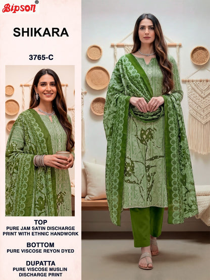 Shikara 3765 Bipson Prints Jam Satin Pant Style Suits Wholesale Price
