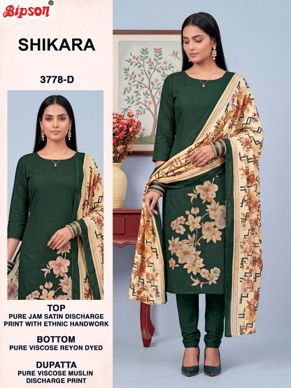 Shikara 3778 Bipson Prints Jam Satin Pant Style Suits Manufacturer India