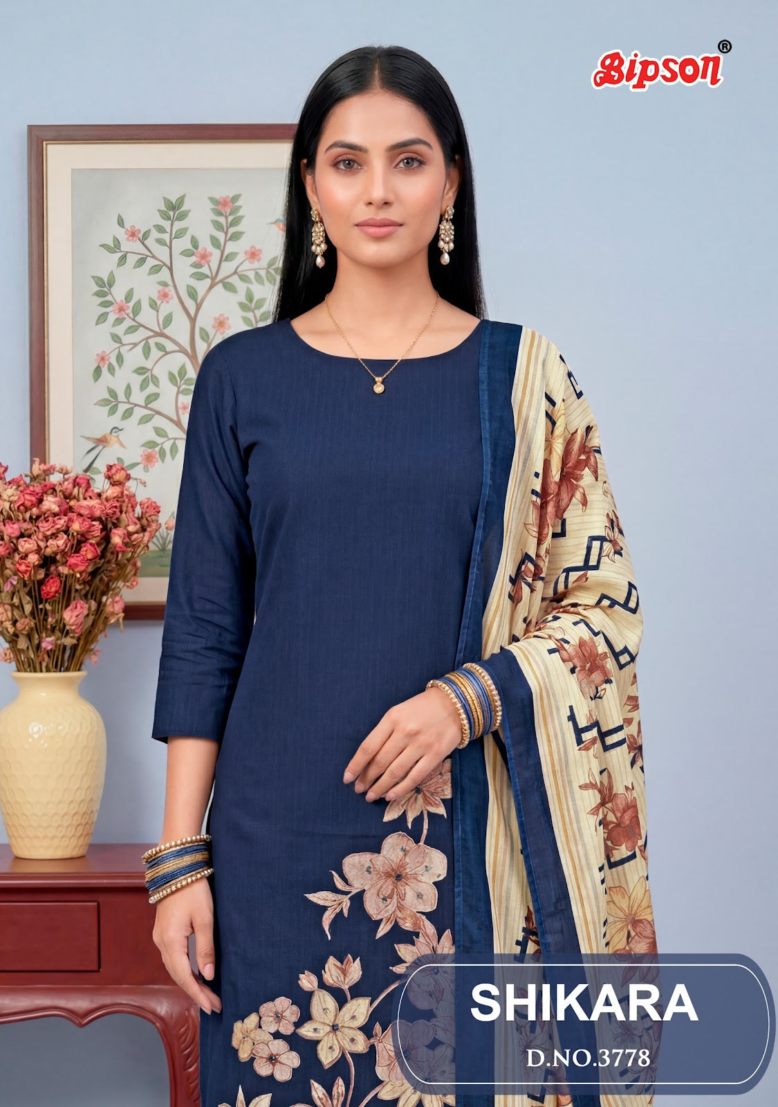 Shikara 3778 Bipson Prints Jam Satin Pant Style Suits Manufacturer India