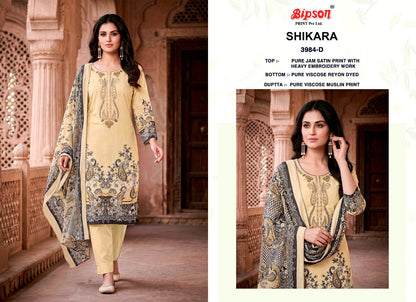 Shikara 3984 Bipson Prints Jam Satin Pant Style Suits Supplier