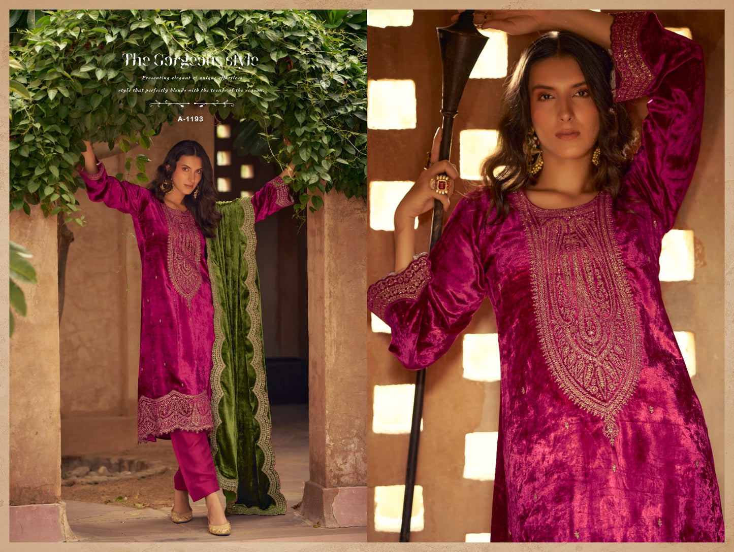 Shikarbagh Aiqa Velvet Suits Wholesaler