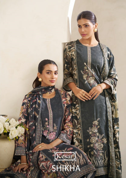 Shikha 6001 Kesar Satin Pant Style Suits Exporter Ahmedabad