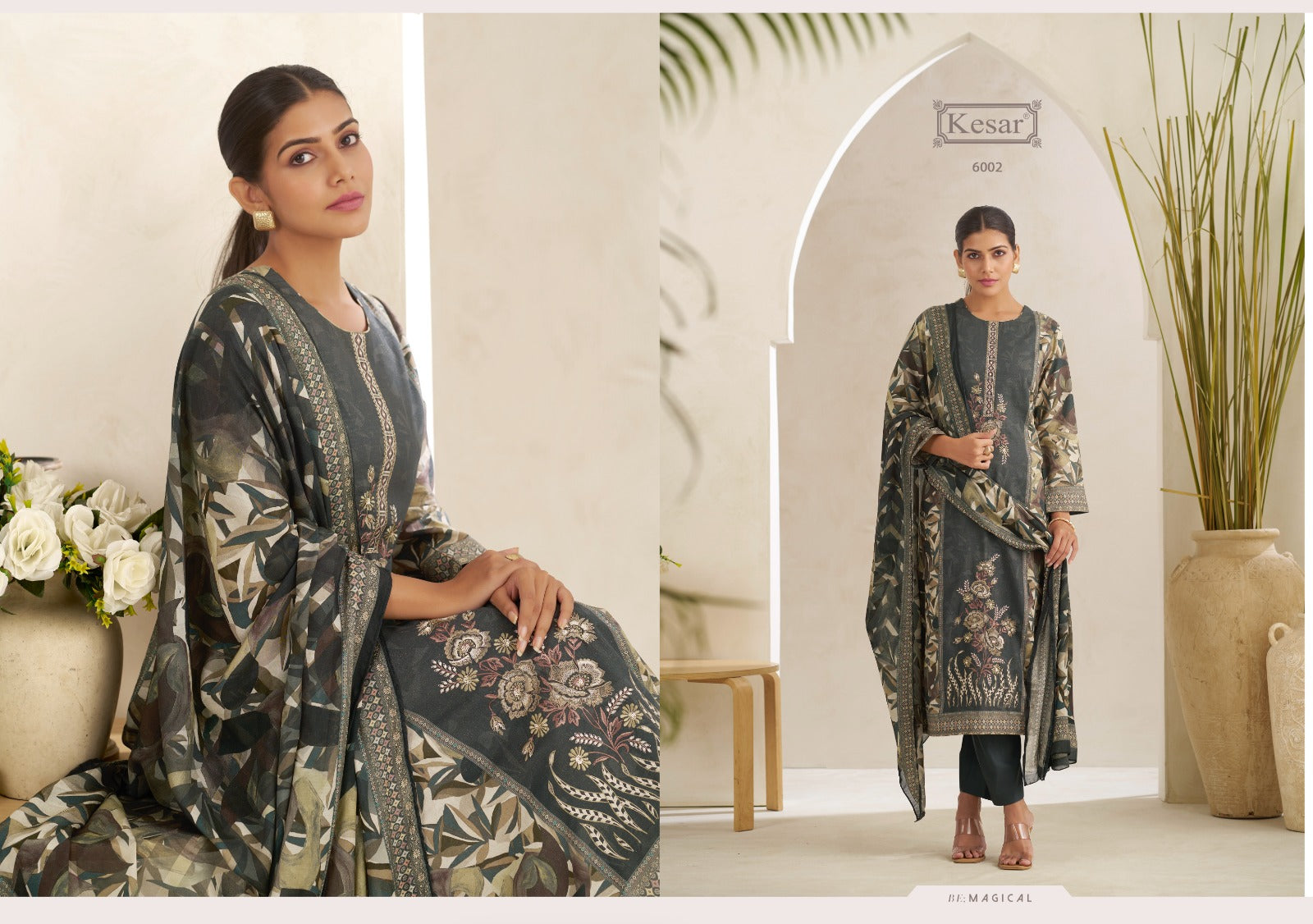 Shikha 6001 Kesar Satin Pant Style Suits Exporter Ahmedabad