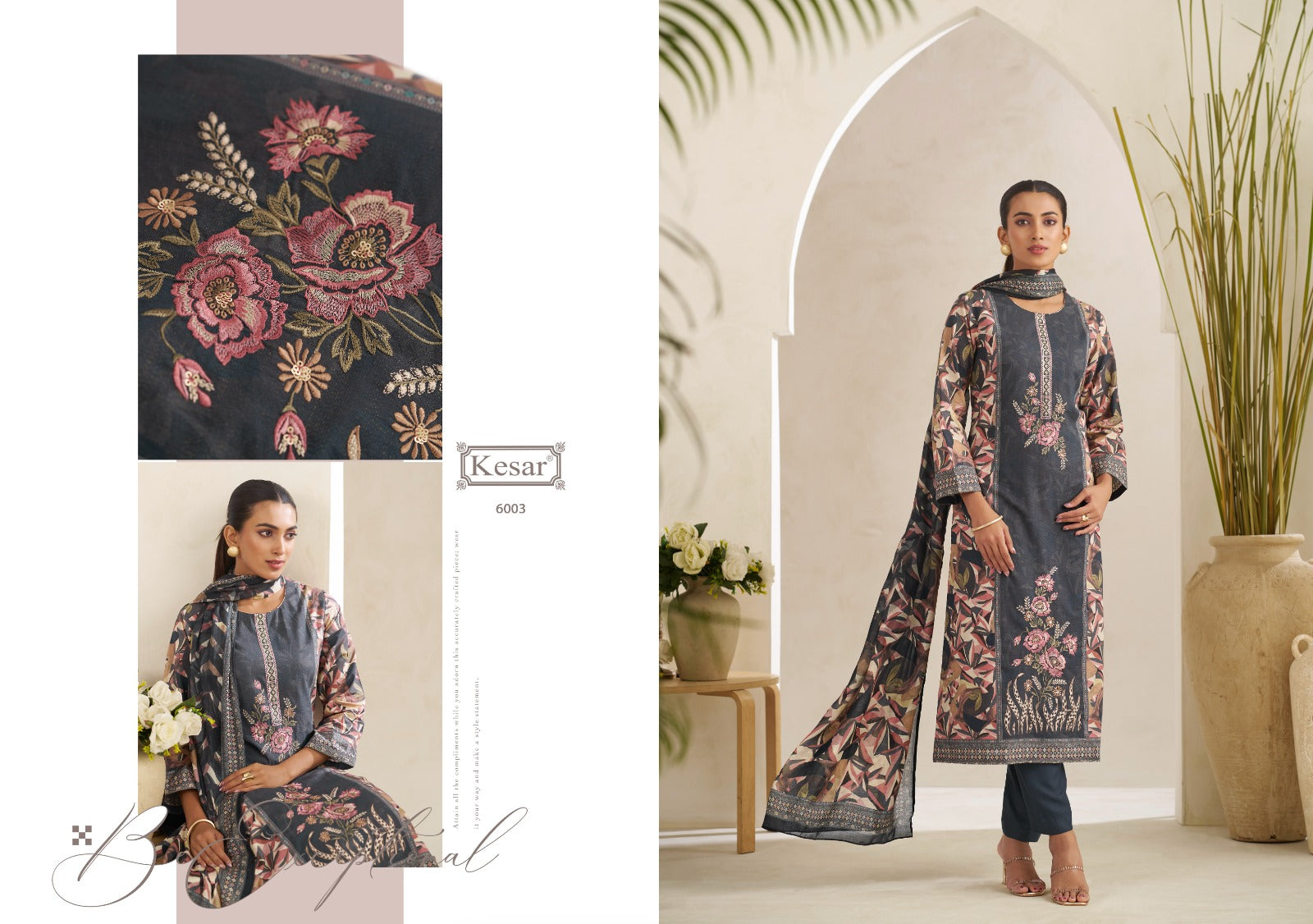 Shikha 6001 Kesar Satin Pant Style Suits Exporter Ahmedabad