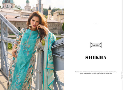 Shikha 8001 Kesar Satin Pant Style Suits Supplier Ahmedabad