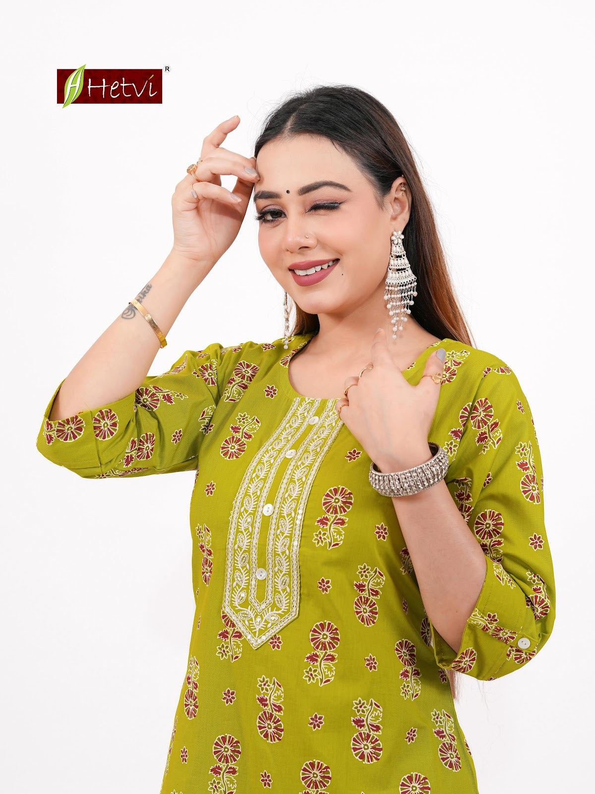 Shikha Hetvi Cotton Kurti Plazzo Set Wholesaler India